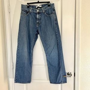 Hilfiger Brand Denim Jeans Blue Size 34x30 Straight Leg Relaxed Fit Wash Vintage